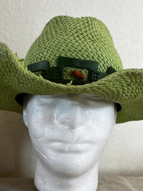 BullHide By Montecarlo Hat Green Straw Festival Concert Western Cowgirl Hat Szsm main image 14